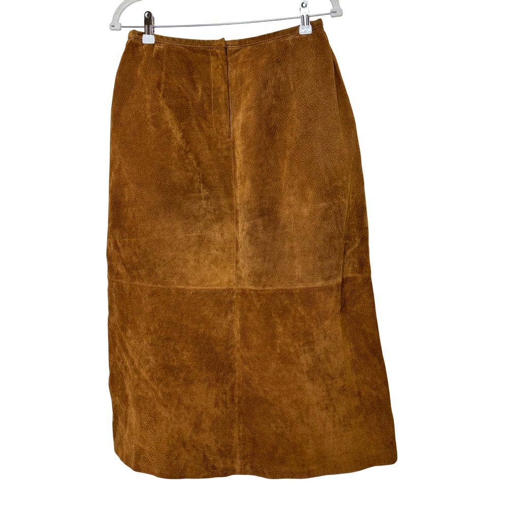 Vintage Bagatelle Suede Midi Skirt Rust/Brown 10P